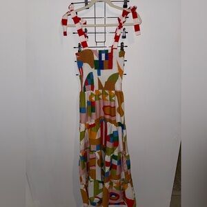 Sundayup Women’s Multicolor Geometric Midi Dress